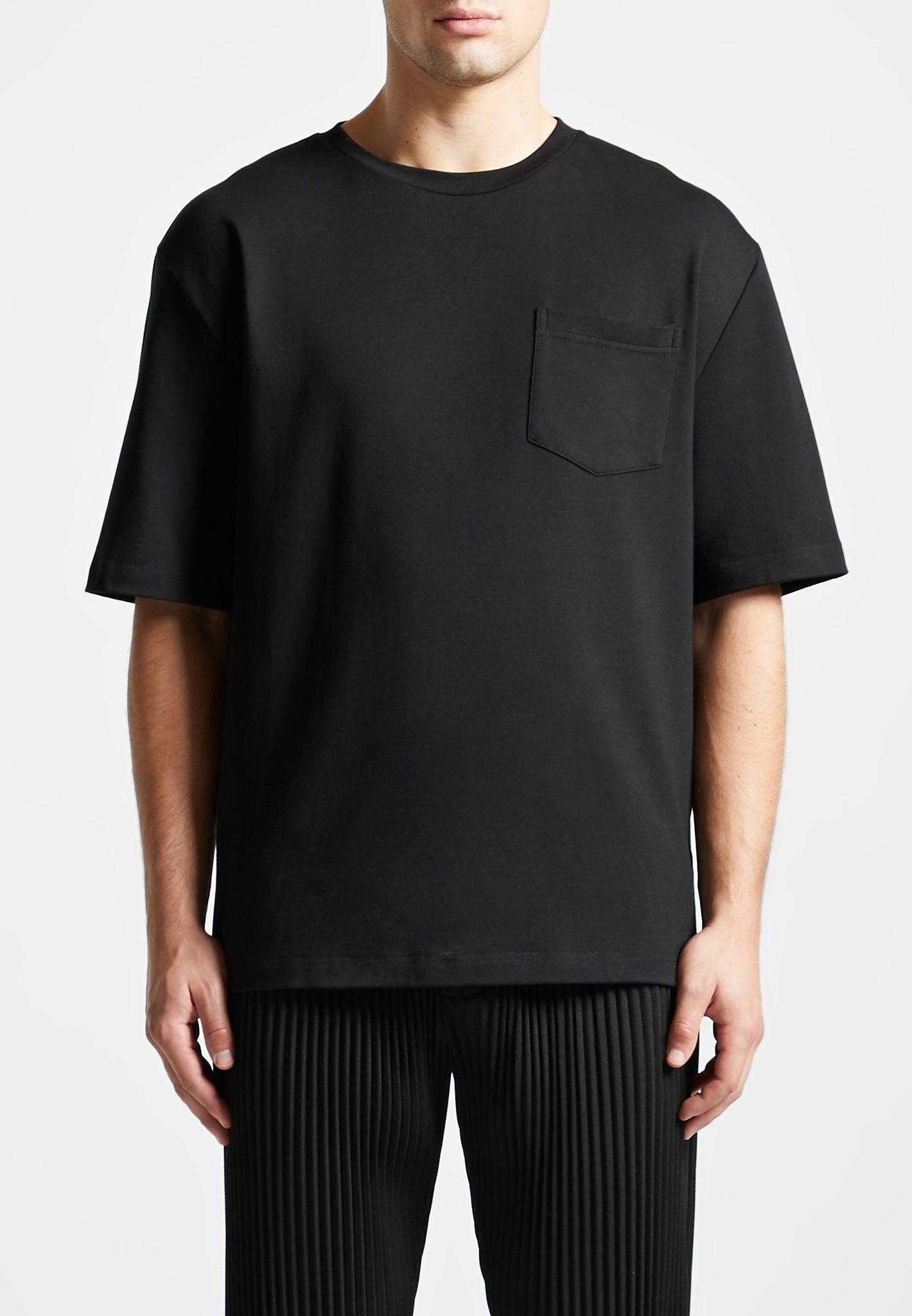 Éternel Oversized Fit Cotton T-Shirt - Black Male Product Image