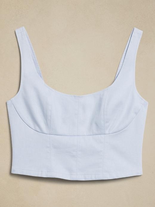 Linen-Blend Bustier Product Image