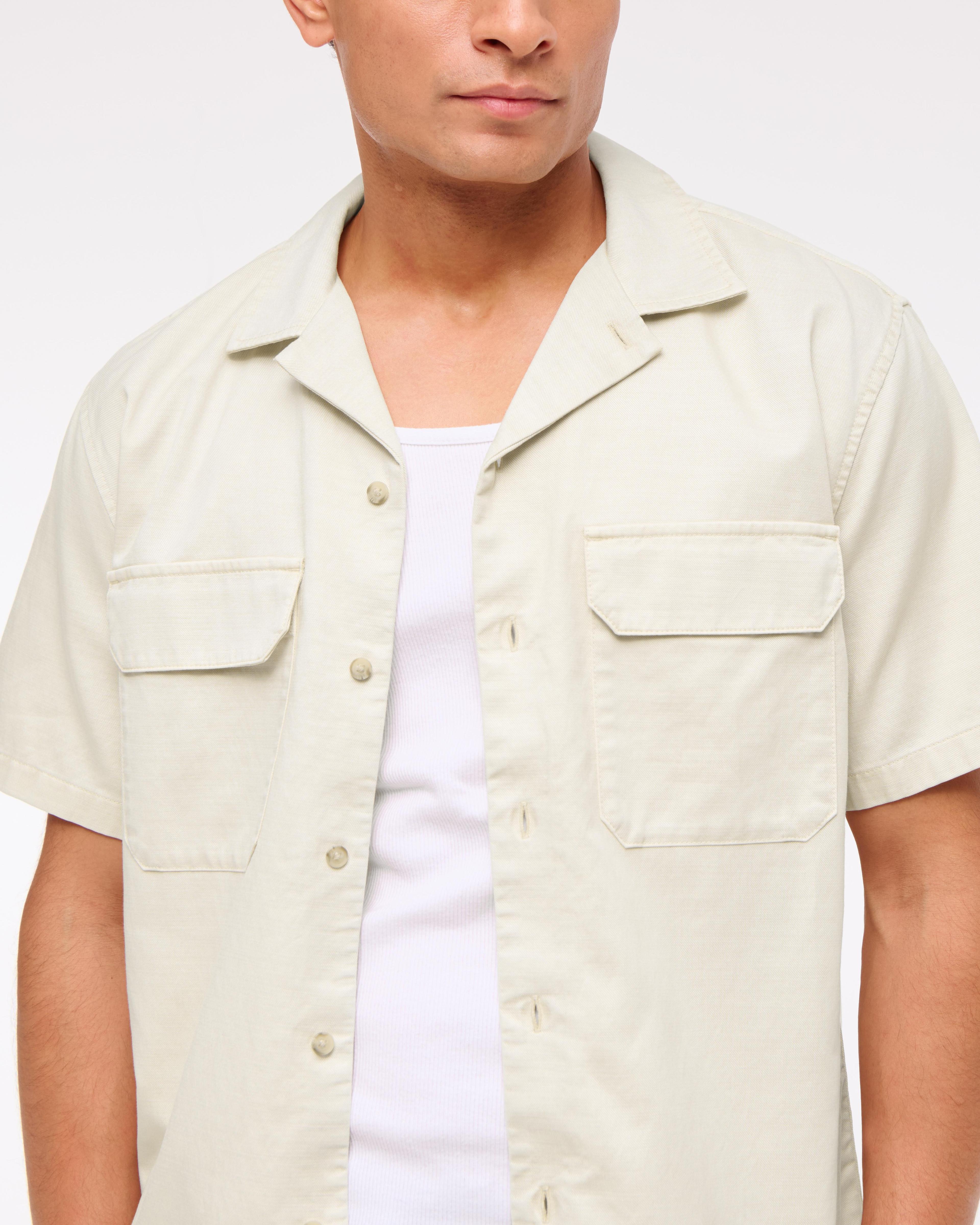 Camp Collar Button-Up Shirt Product Image