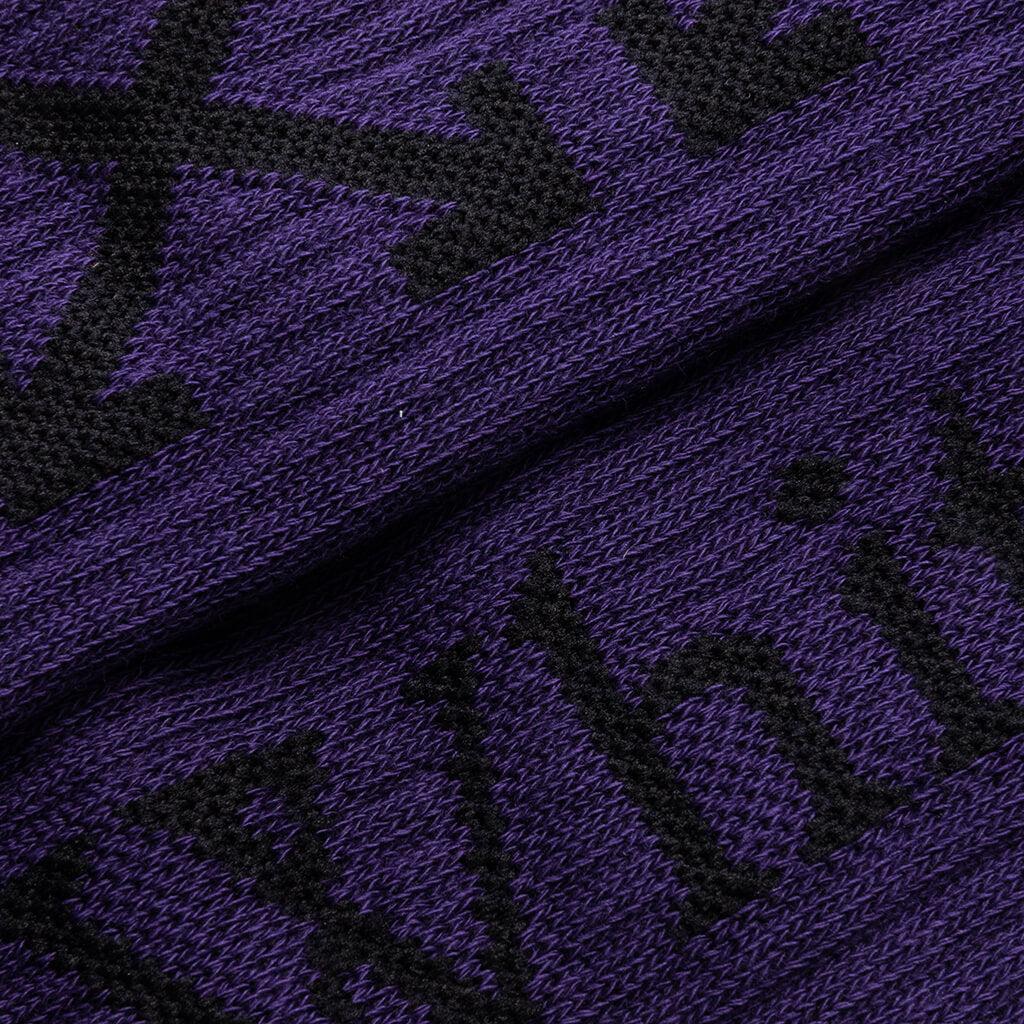 Arrow Bookish Medium Socks - Purple/Black Male Product Image