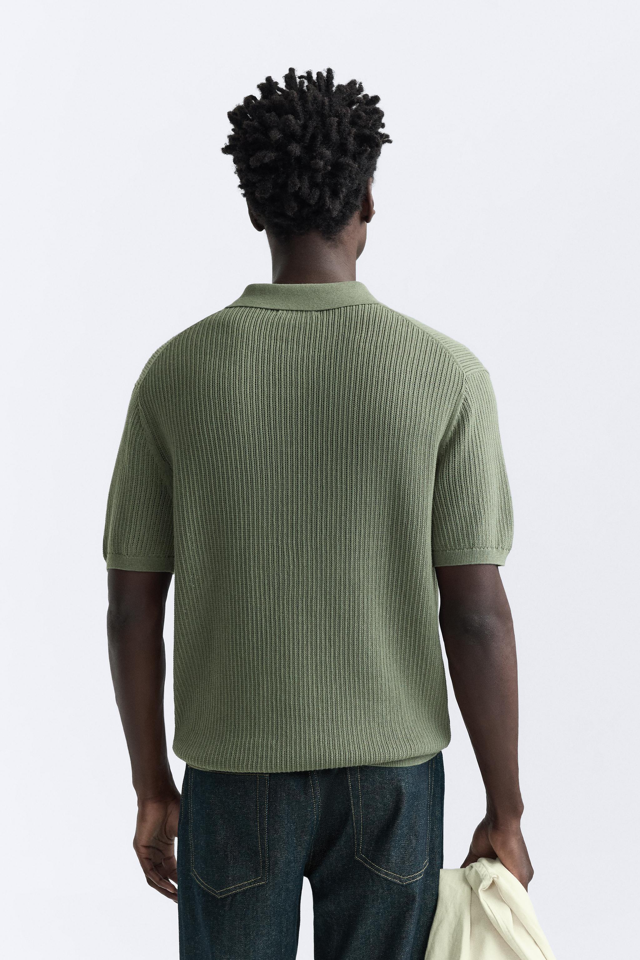 COTTON - LINEN BLEND KNIT POLO Product Image