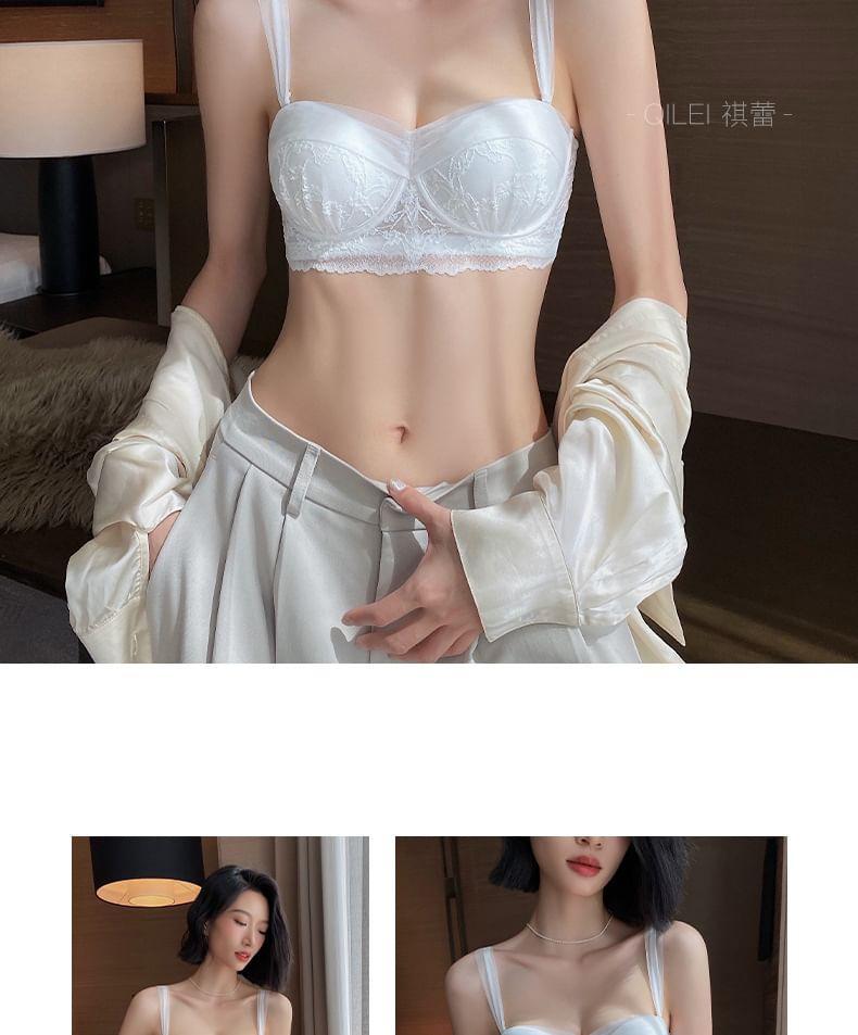 Floral Lace Wireless Bra Product Image