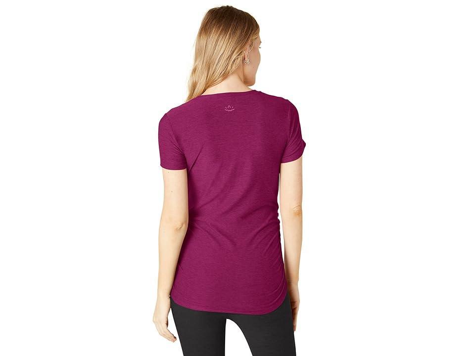 Beyond Yoga Featherweight One and Only Maternity Tee (Magenta Heather) Women's Clothing Product Image