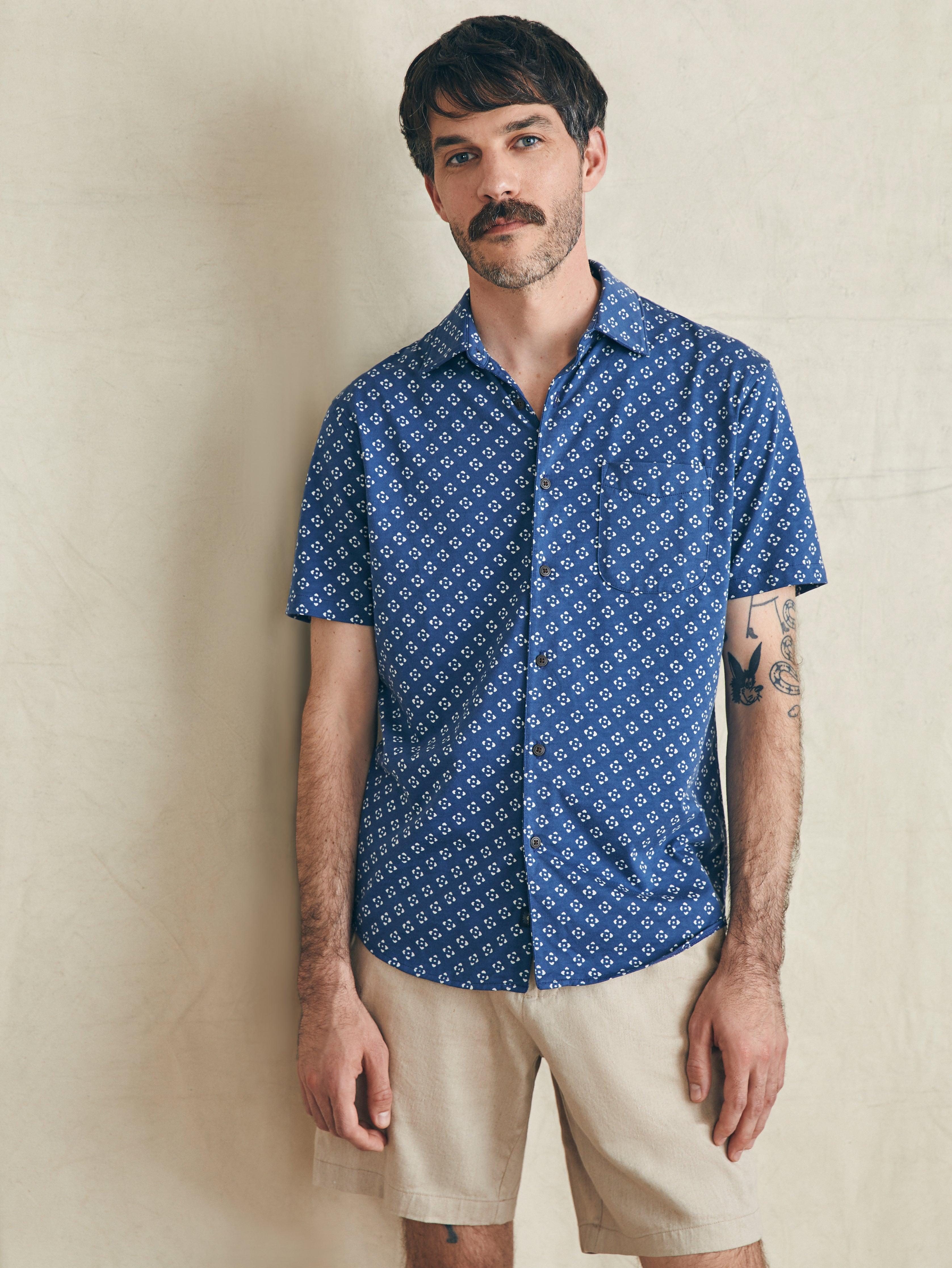 Short-Sleeve Hermosa Knit Shirt - Navy Atlas Male Product Image