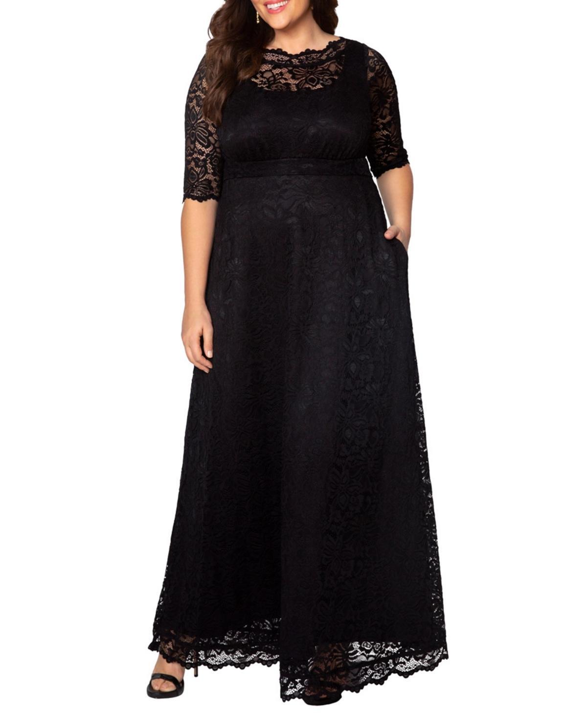 Kiyonna Leona Lace Evening Gown Product Image