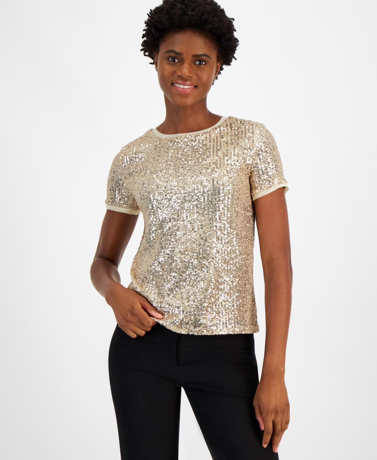 Women's Sequined T-Shirt Product Image