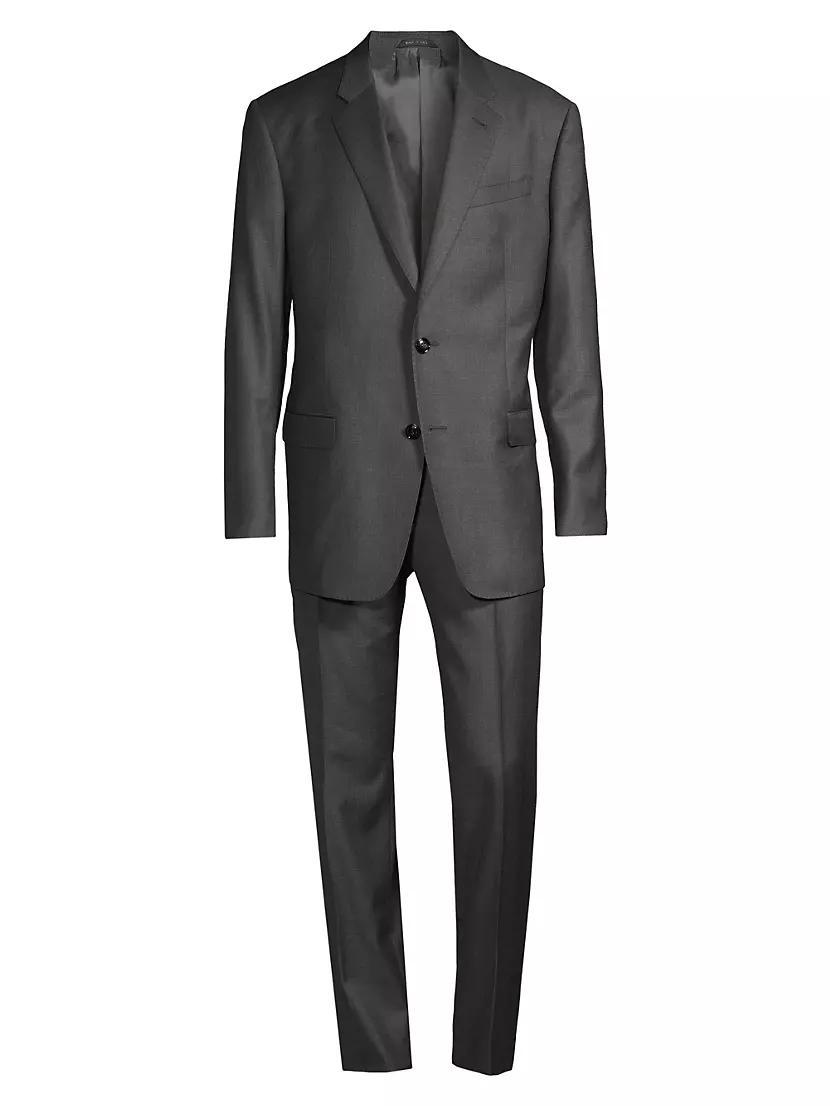 Mens Glen Plaid Wool-Blend Suit Product Image