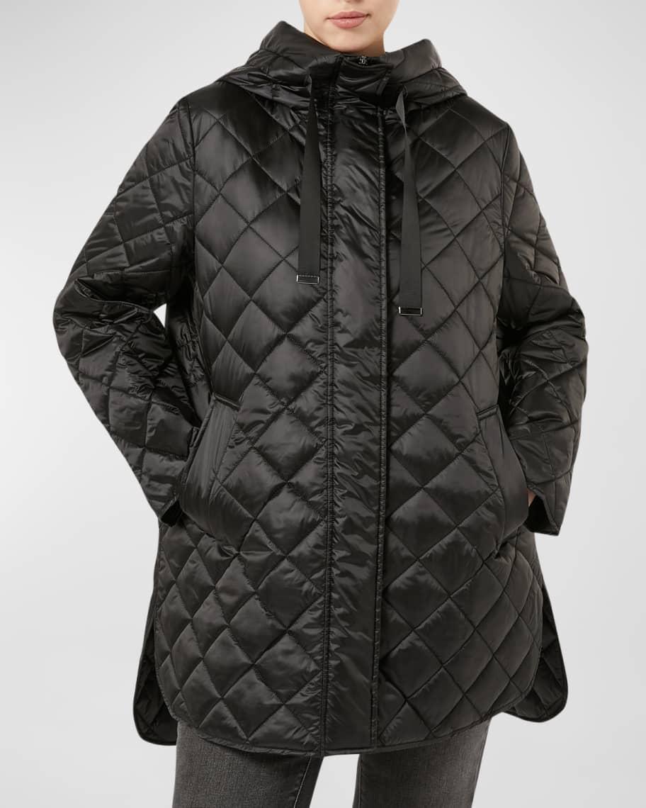 Plus Size Blasone Quilted Hooded Parka Product Image