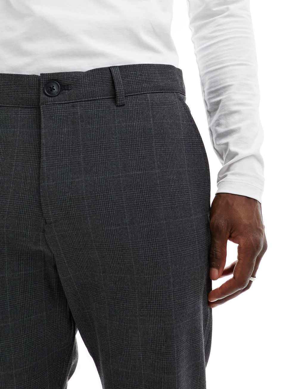 Selected Homme Slim Fit Suit PANTS In Gray Check  Product Image