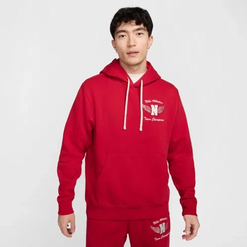 NIKE Mens  Club Bb Pullover Hoodie In Gym Red/grey Product Image