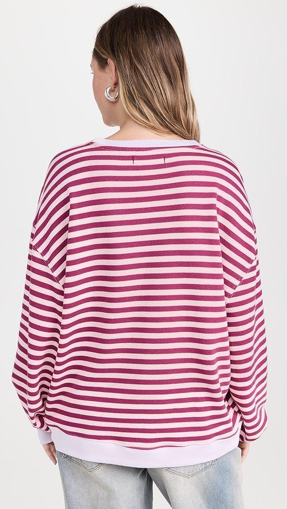 Free People Classic Striped Crew Sweatshirt | Shopbop Product Image