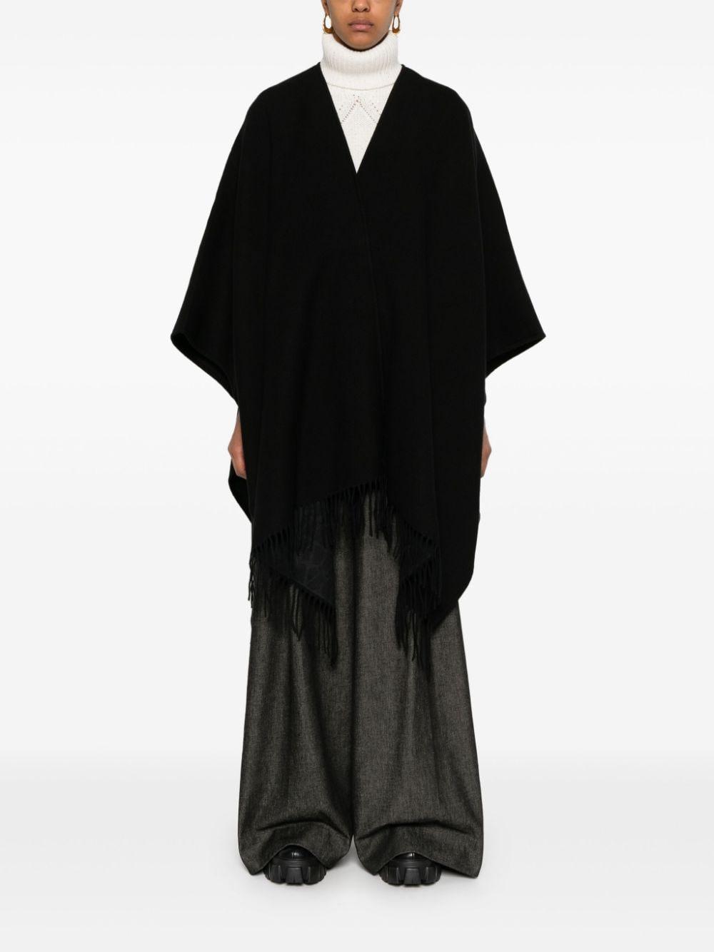 VALENTINO Cashmere Cape In Black Product Image