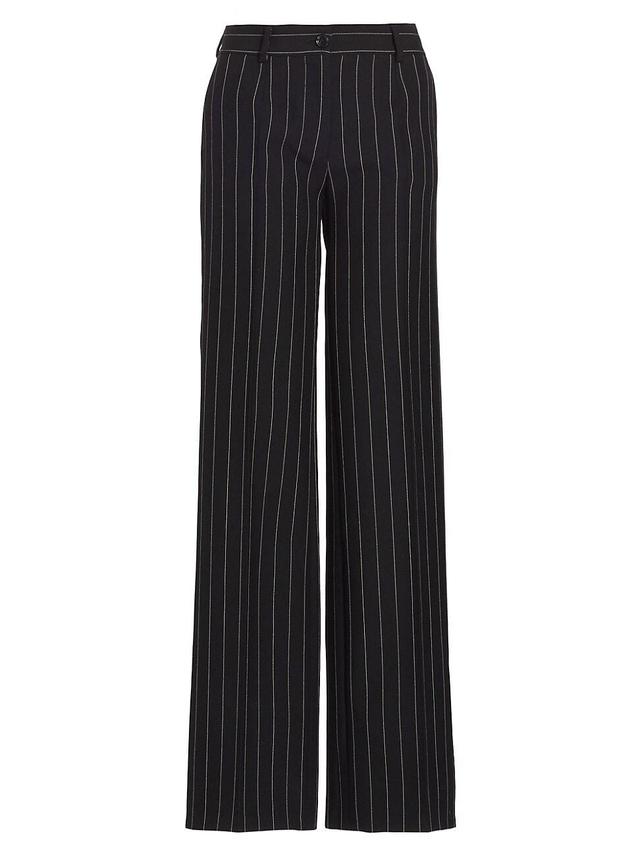 Womens Wool Stripe Pants Product Image