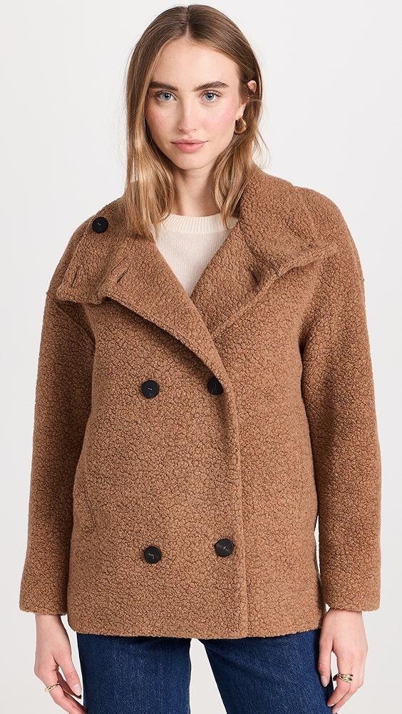 Harris Wharf London Cropped Funnel Jacket Boucle Jacket | Shopbop Product Image