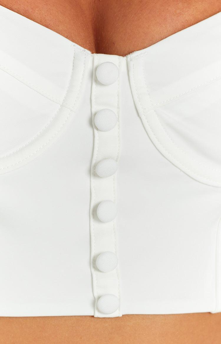 The Divine White Cropped Top Product Image