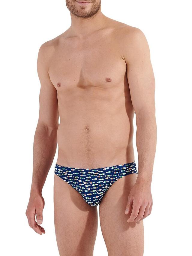 Mens Trouville Geometric Swim Briefs Product Image