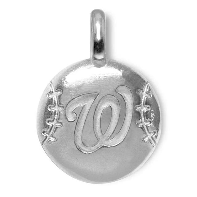 Womens Alex Woo Washington Nationals Sterling Silver Disc Charm, Team Product Image