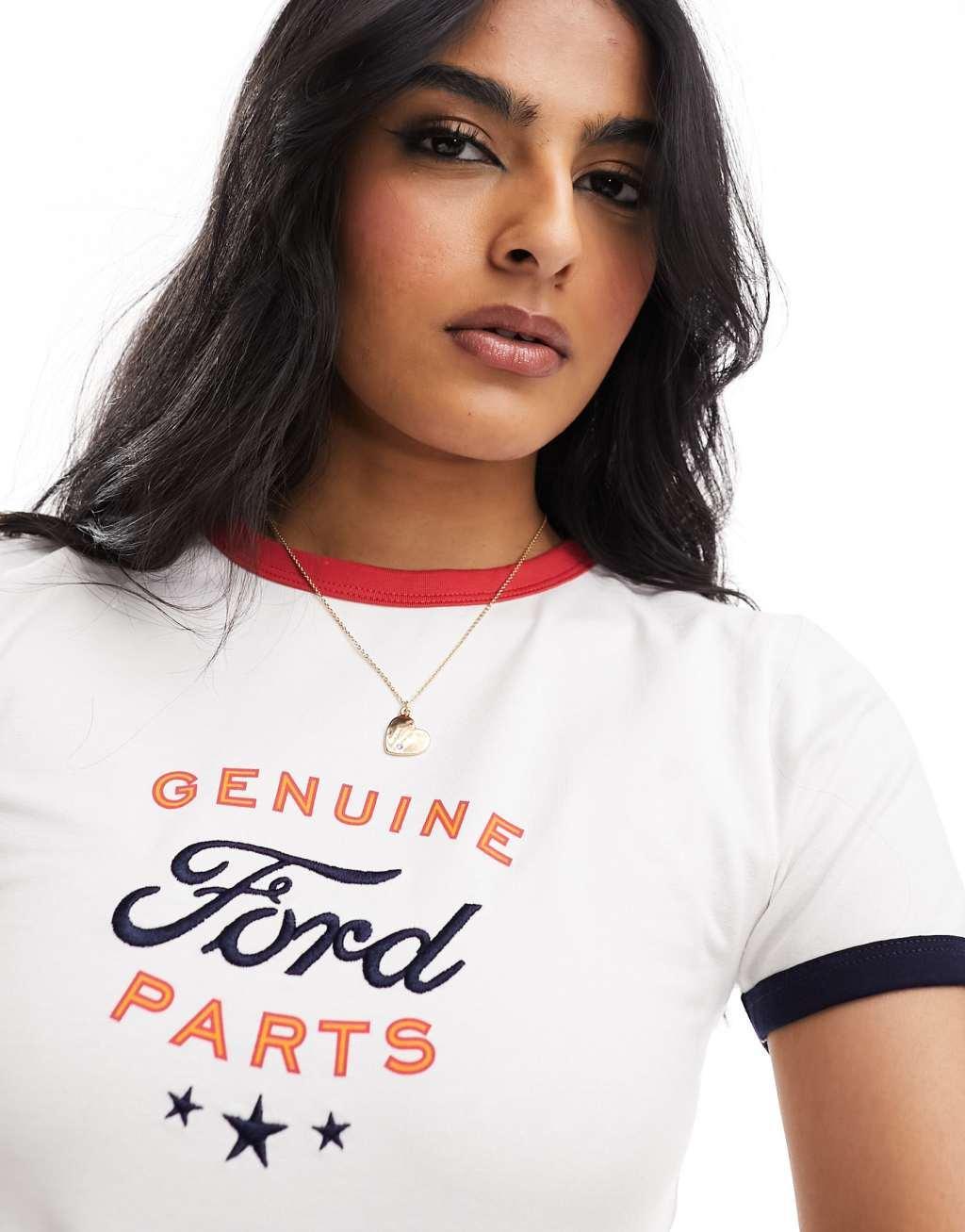 Cotton On longline vintage Ford graphic T-shirt-White Product Image