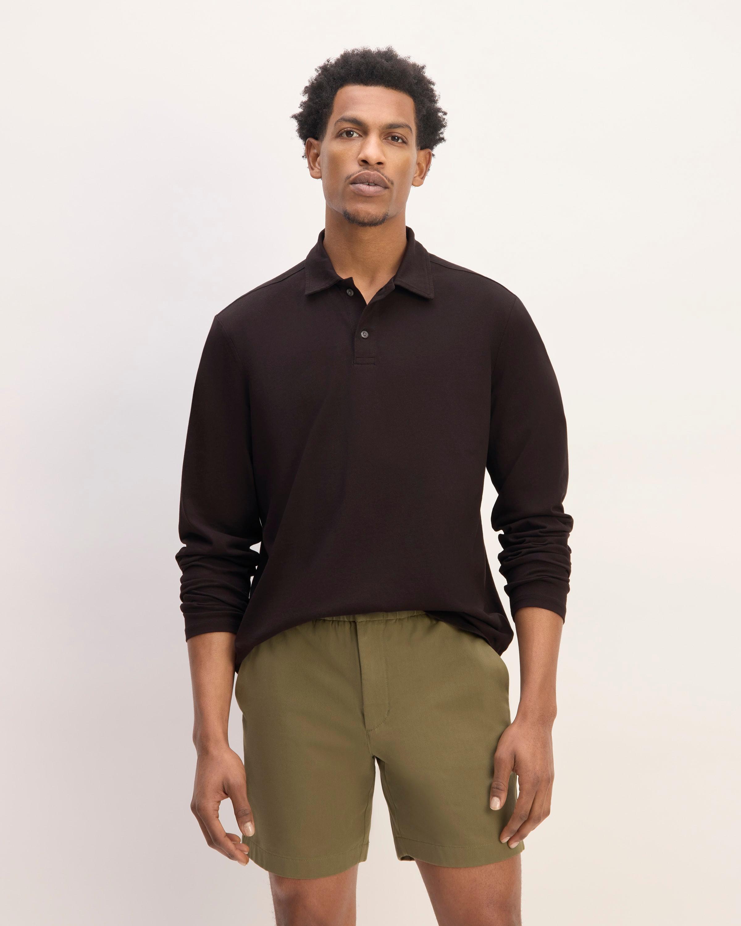 Mens Premium Weight Long-Sleeve Polo T-Shirt by Everlane Product Image