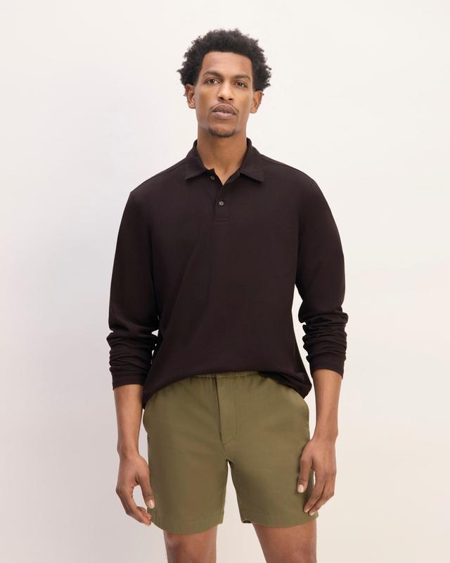 Mens Premium Weight Long-Sleeve Polo T-Shirt by Everlane Product Image