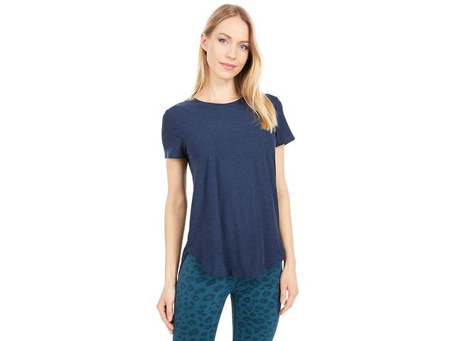 Beyond Yoga Featherweight On The Down Low Tee (Nocturnal ) Women's Clothing Product Image