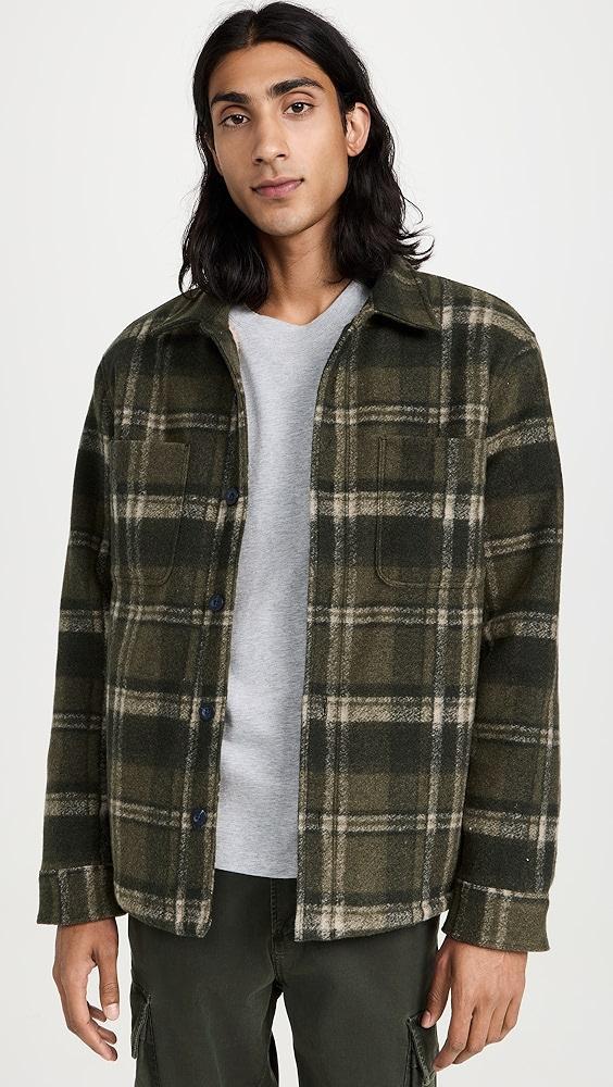 Vince Sherpa Lined Plaid Shirt Jacket | Shopbop Product Image