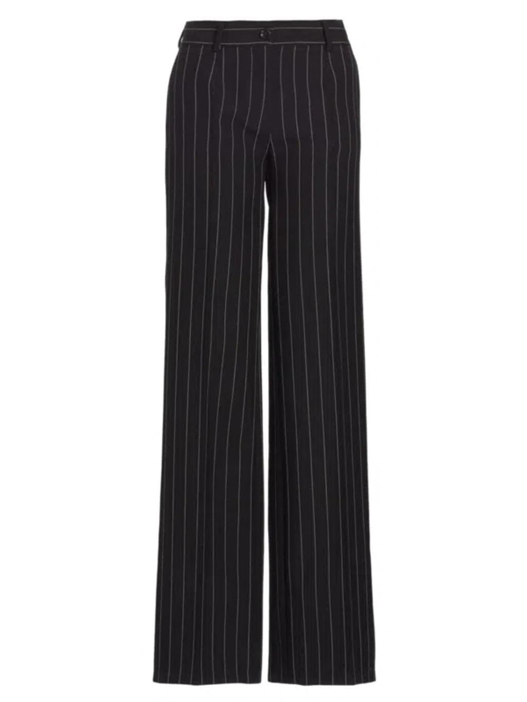 DOLCE & GABBANA Flared Pinstripe Wool Pants In Rigato Product Image