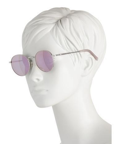 53mm Round Sunglasses for Women | Metal Product Image