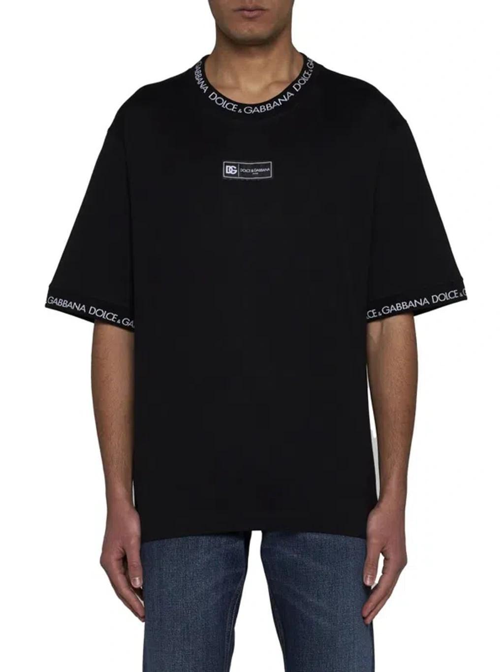 Logo-print Cotton T-shirt In Black Product Image