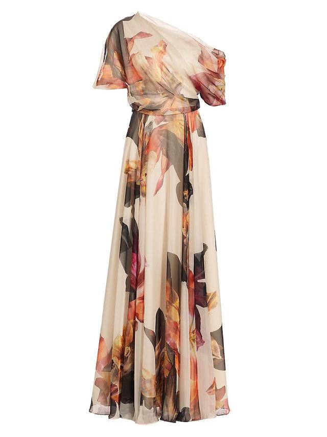 Womens Floral Chiffon Dress Product Image