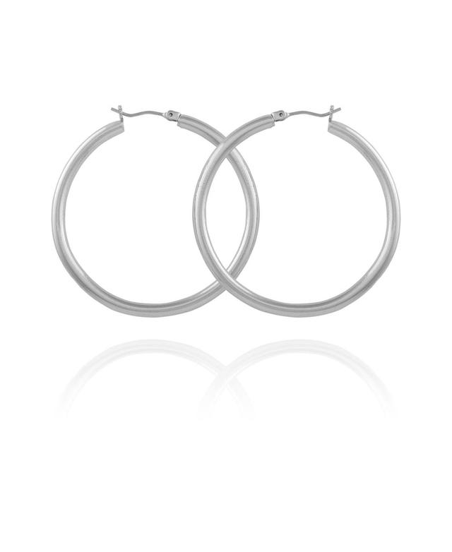 T Tahari Womens Polished Tube Hoop Earring Product Image