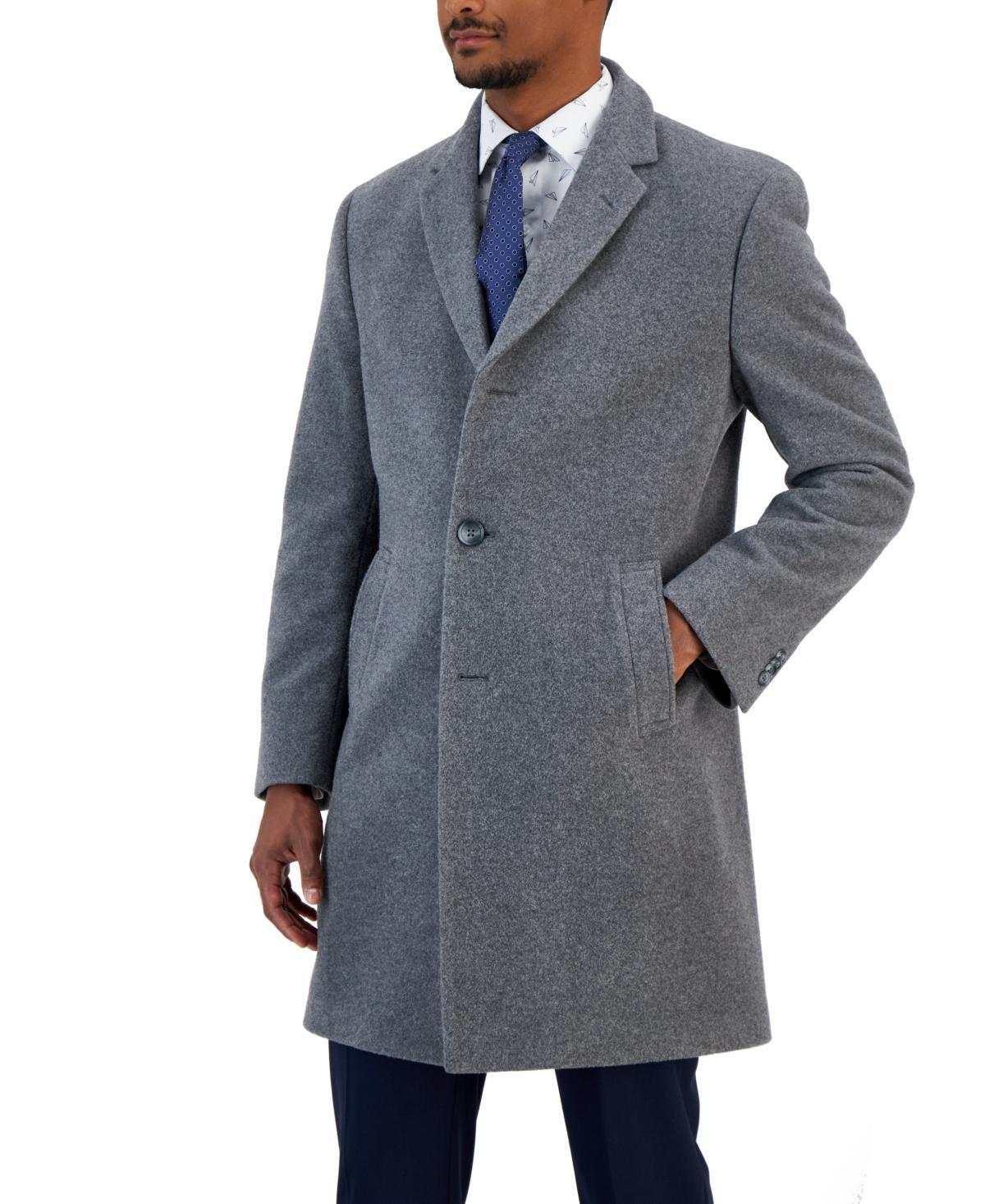 Nautica Mens Barge Classic Fit Wool/Cashmere Blend Solid Overcoat Product Image