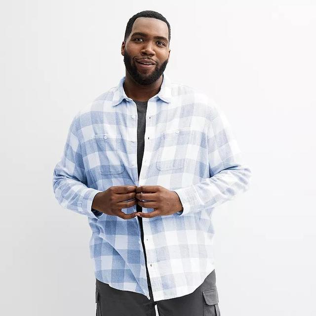 Big & Tall Sonoma Goods For Life Long Sleeve Flannel Shirt, Mens Product Image