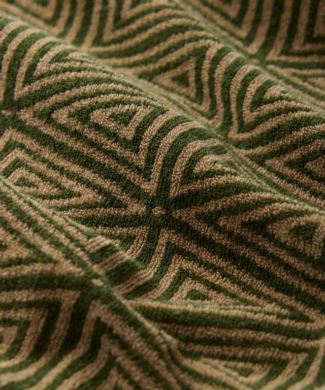 Terry Jacquard Cabana Polo Shirt in Green Leaf Product Image