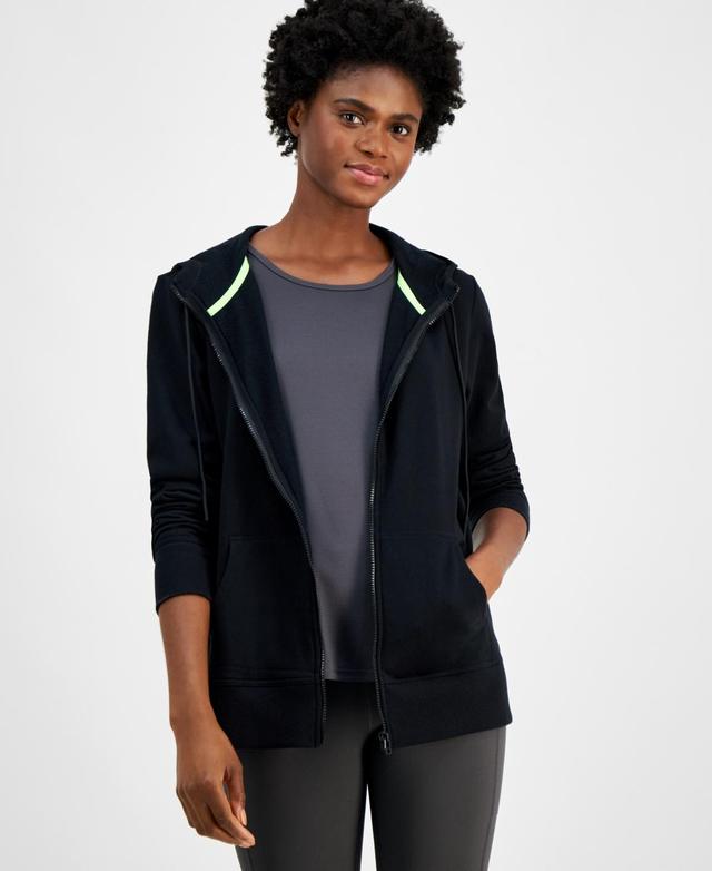 Id Ideology Womens Relaxed Zip-Front Long-Sleeve Fleece Hoodie, Created for Macys Product Image