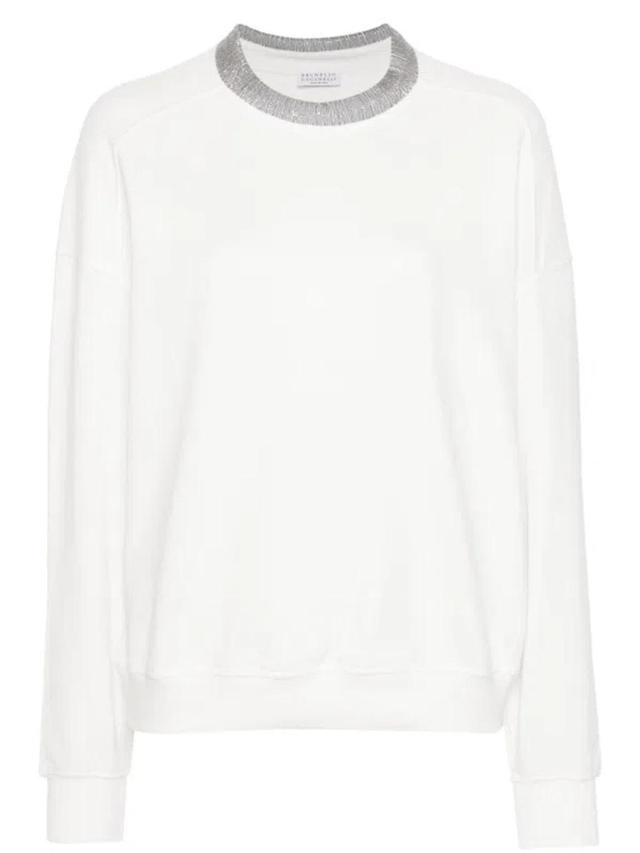 BRUNELLO CUCINELLI Cotton Sweatshirt In White Product Image