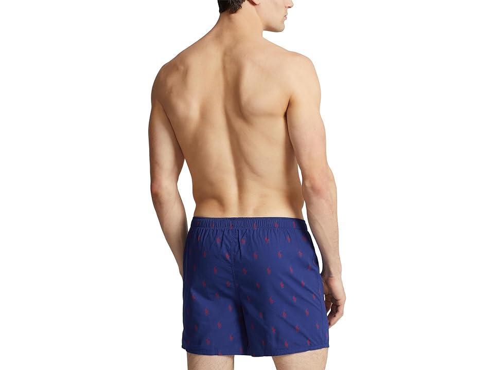 Polo Ralph Lauren All Over Pony Player Woven Boxer (Heritage Royal/RL2000 Red) Men's Underwear Product Image