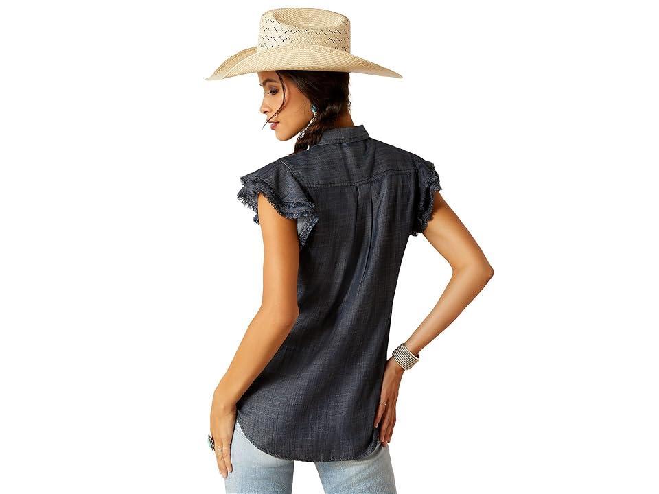 Ariat Carriage Top (Indigo Rinse) Women's Clothing Product Image