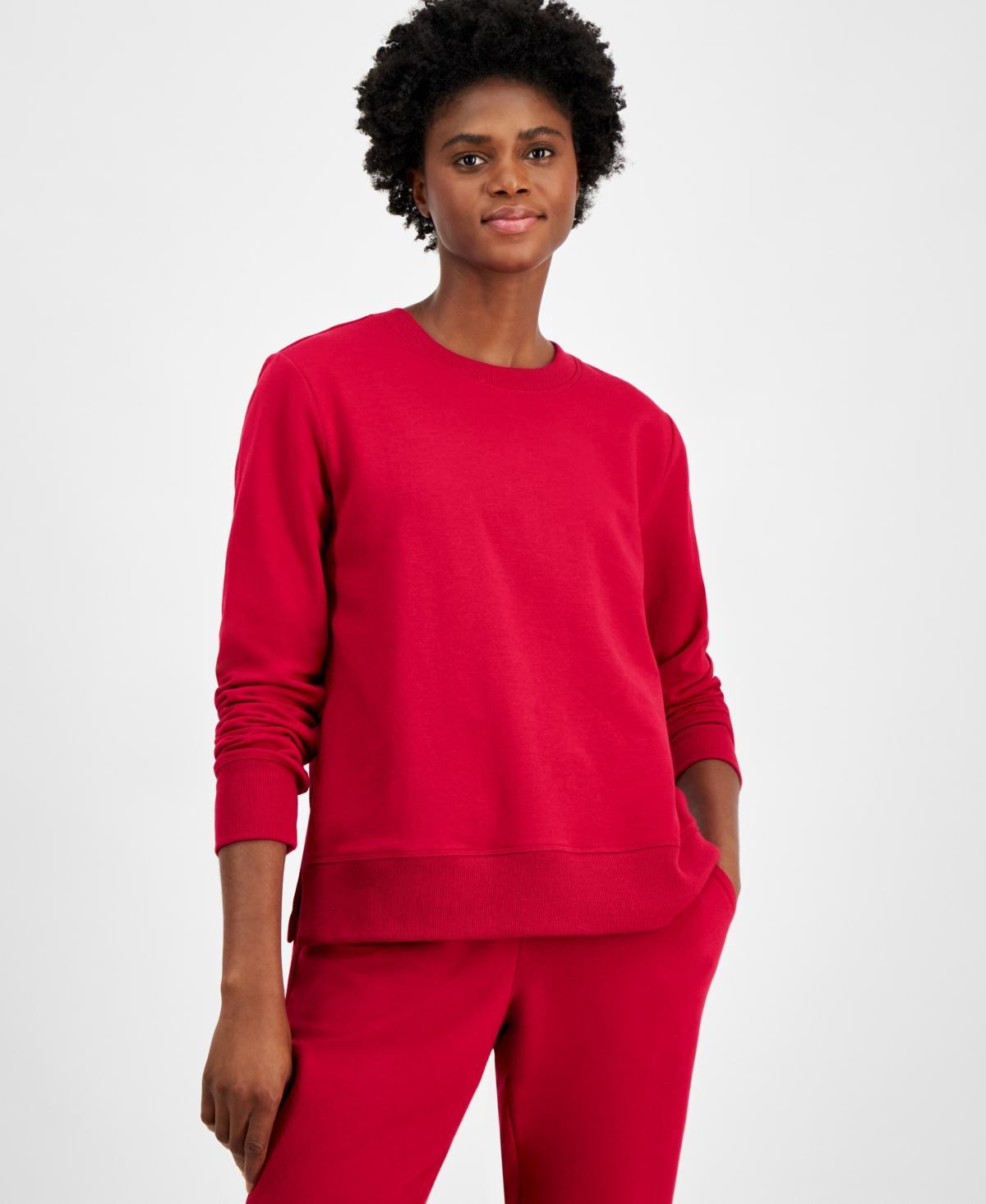 Id Ideology Womens Relaxed Fleece Crewneck Sweatshirt, Created for Macys Product Image