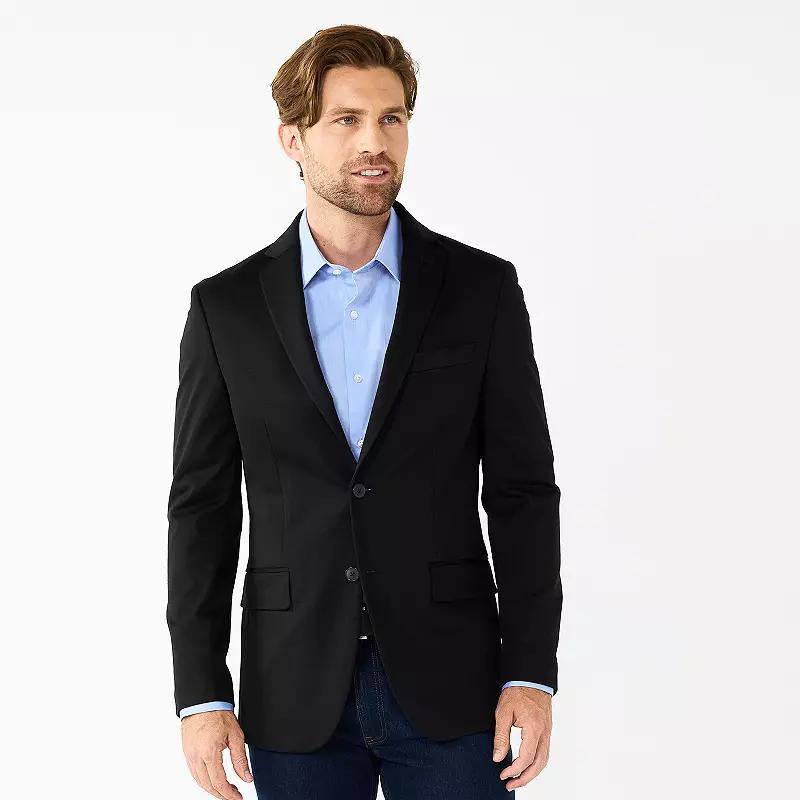 Mens Apt. 9 Premier Flex Slim-Fit Knit Sport Coat Black Product Image