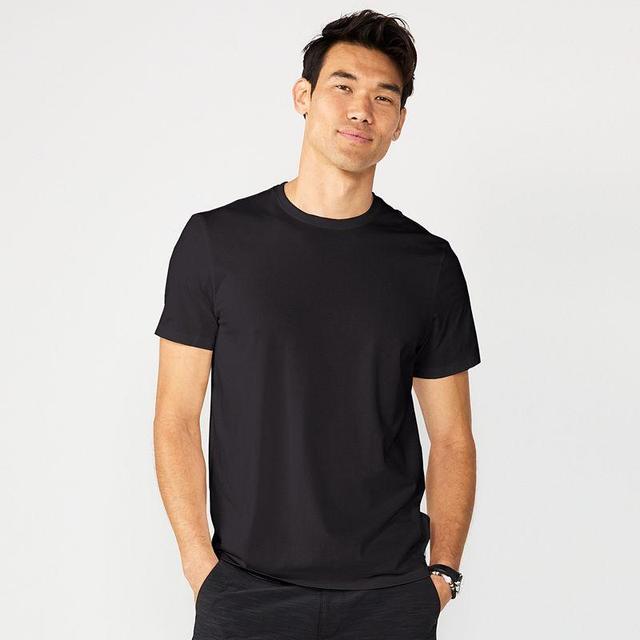 Mens Apt. 9 Premier Flex Crewneck Tee Black Product Image