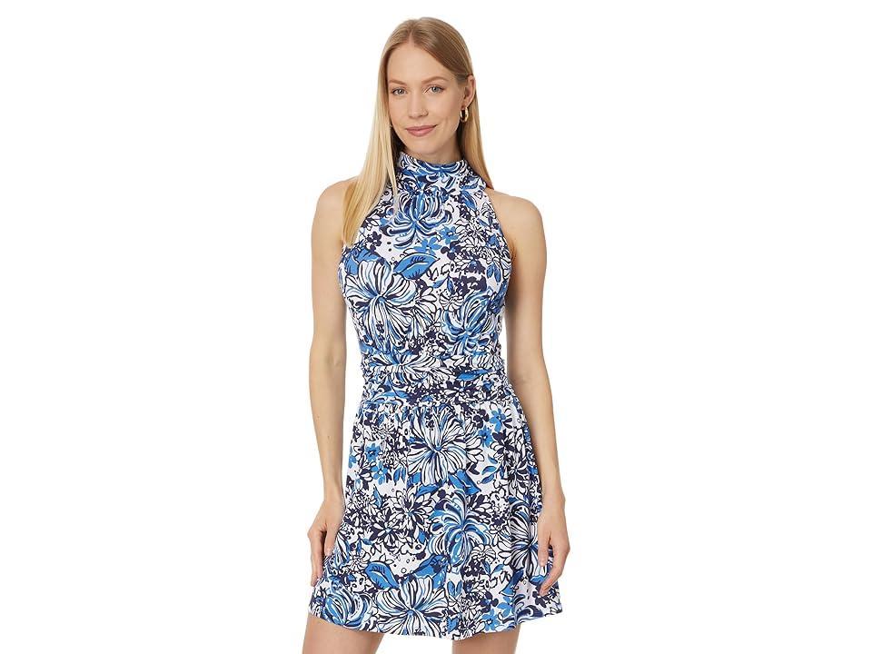 Lilly Pulitzer Wyota Skirted Romper (Low Tide Navy Pandarama) Women's Jumpsuit & Rompers One Piece Product Image