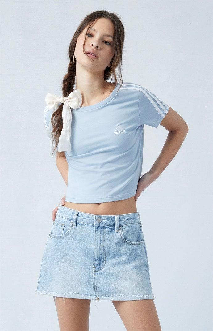 PacSun Womens Medium Indigo Low-rise Denim Mini Skirt Product Image