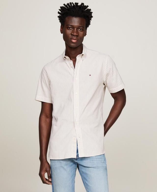 Men's Regular-Fit Candy Stripe Linen Shirt Product Image