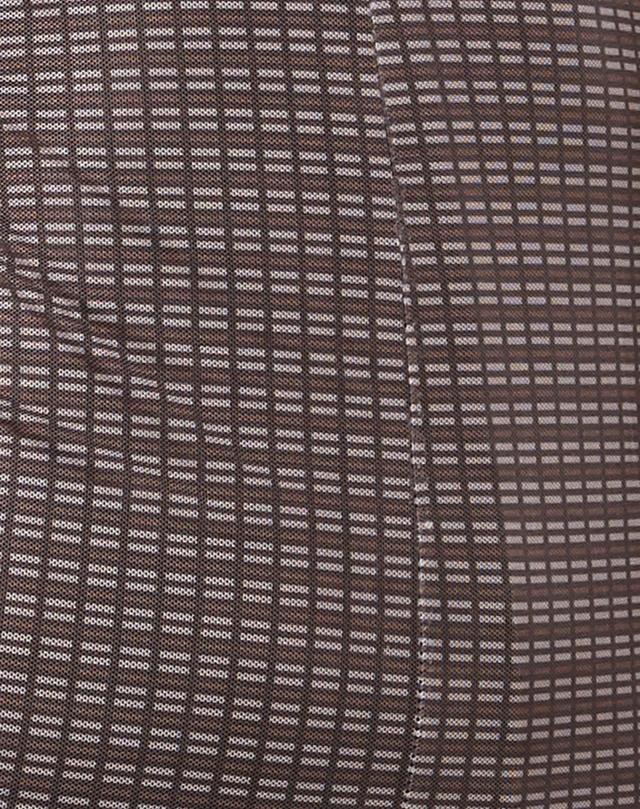 Bebe Mini Dress with Lining in Mini Check Chocolate Product Image