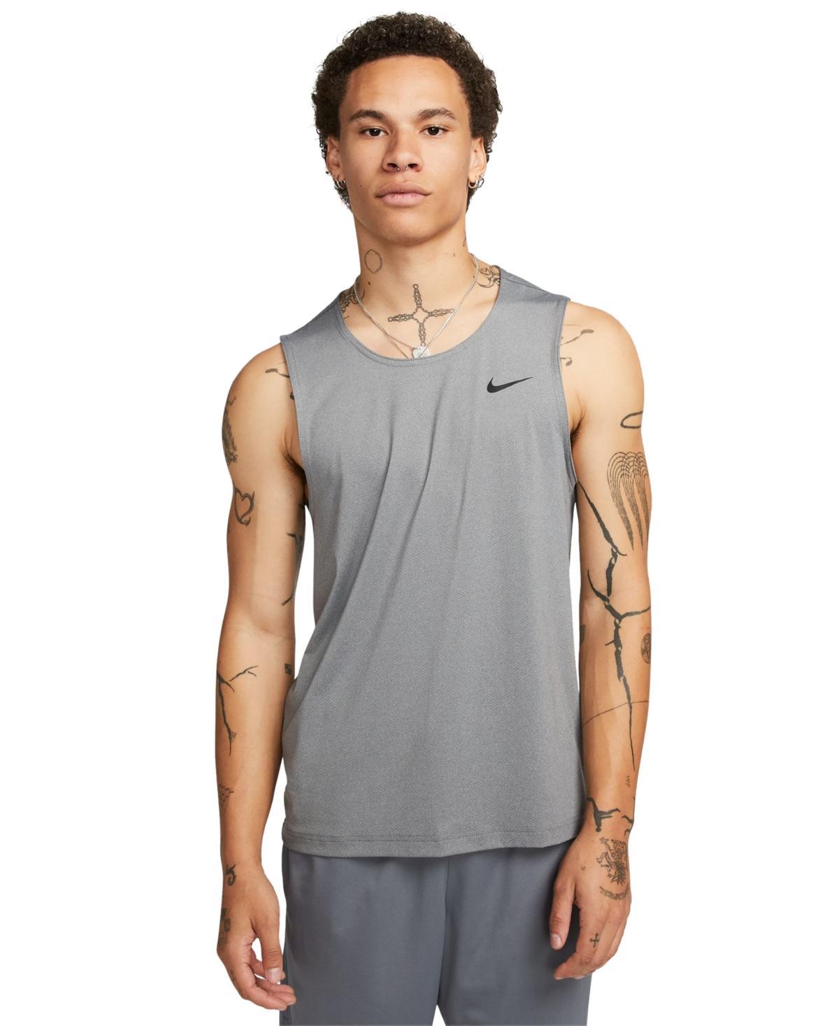 Nike Mens Ready Relaxed-Fit Dri-fit Fitness Tank, Regular & Big & Tall - White/(black) Product Image