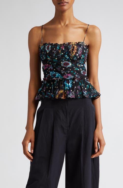 Ulla Johnson Amabel Ruched Peplum Silk Camisole Product Image