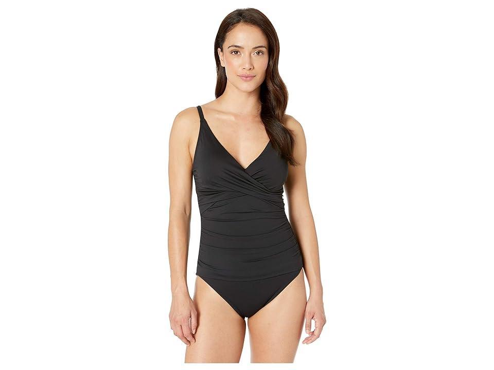 Tommy Bahama Pearl Solid Tummy Control One Piece Swimsuit Product Image