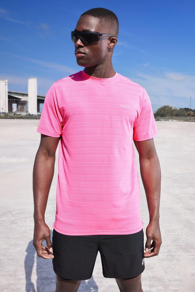 Mens Pink Man Active Lightweight Performance T-shirt, Pink Product Image