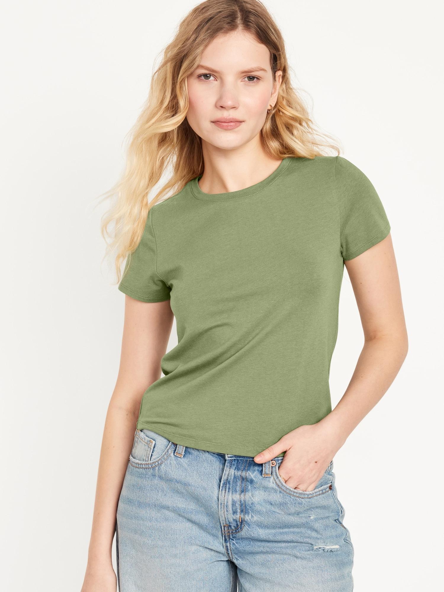 Cropped Bestee Crew-Neck T-Shirt for Women Product Image